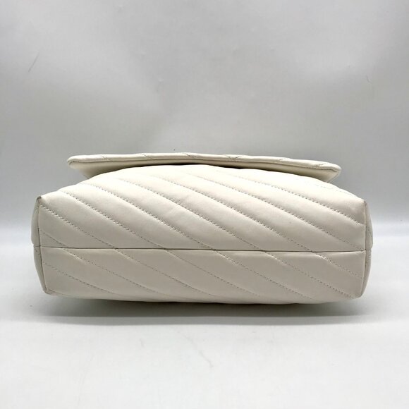 Tory Burch Ivory Leather Kira Chevron Convertible Shoulder Bag - Picture 5 of 11